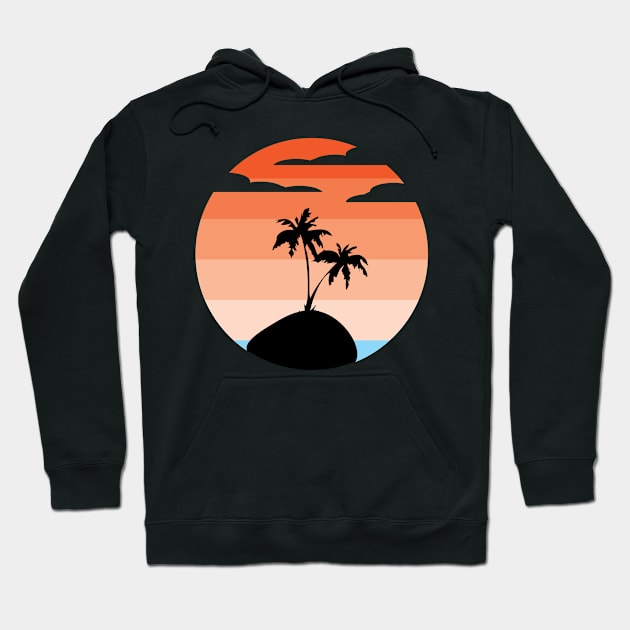 Stranded Island Hoodie by Mathew Graphic